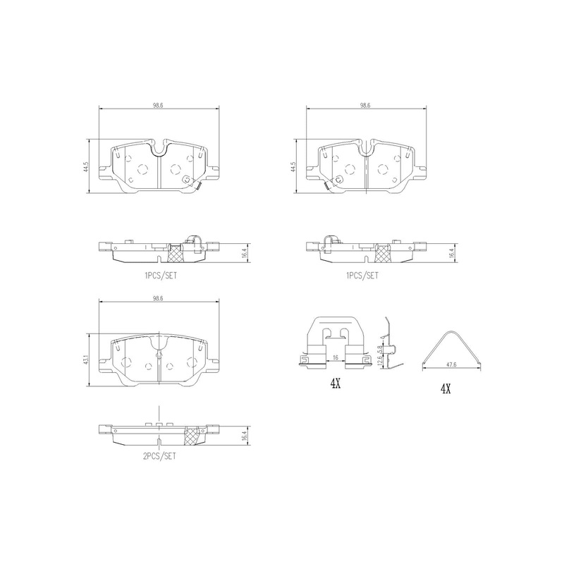PRIME Low-Met Rear Disc Brake Pad Set – P10094