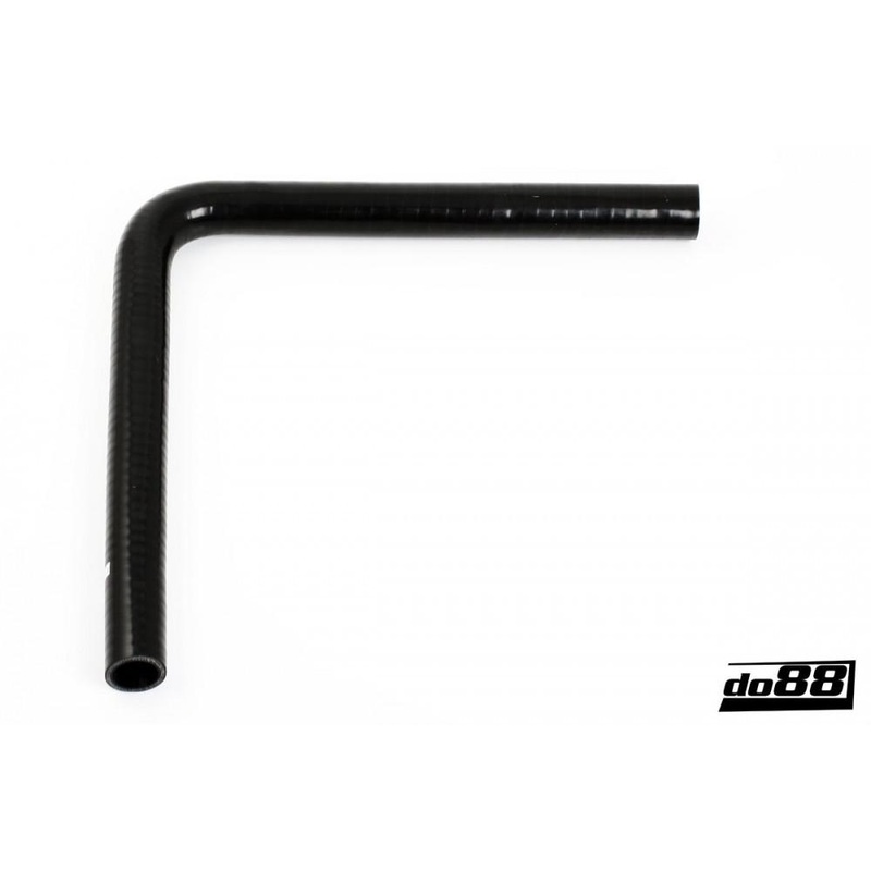 Silicone Hose Black 90 degree long leg 1,375” (35mm)