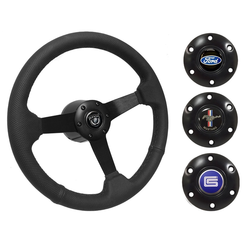 1979-82 Ford Mustang Steering Wheel Kit | Perforated Black Leather | ST3602BLK