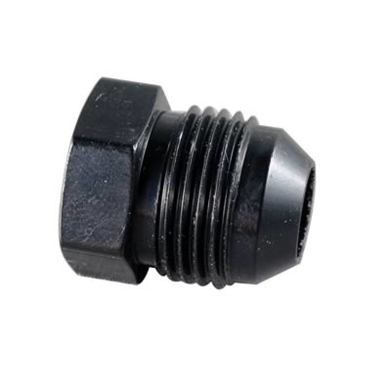 Fragola -6AN Aluminum Flare Plug – Black