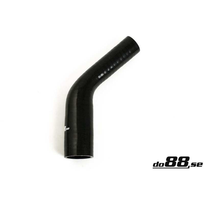 Silicone Hose Black 45 degree 1,375 – 1,5” (35-38mm)