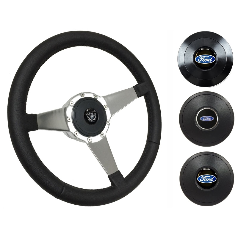 1965-69 Ford Ranchero Steering Wheel Kit | Black Leather | ST3087