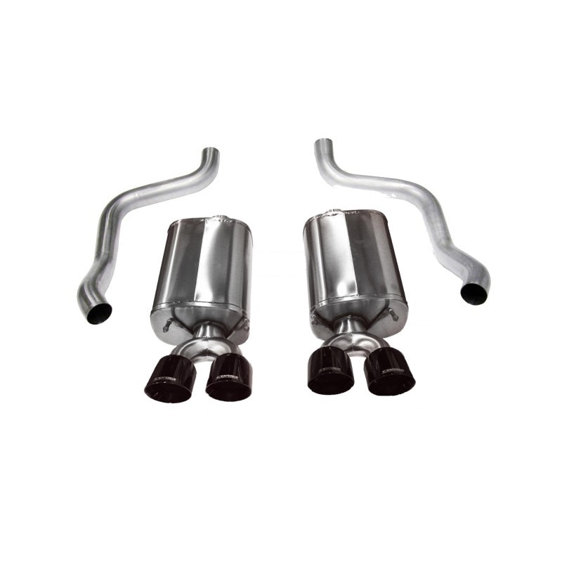 Corsa 2009-2013 Chevrolet Corvette C6 6.2L V8 Black Sport Axle-Back Exhaust