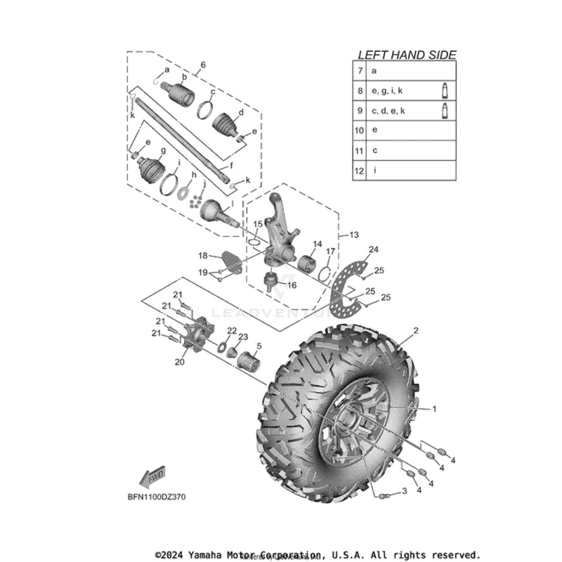 Tire (28X10.00R14 M918 6Pr Tl) by Yamaha