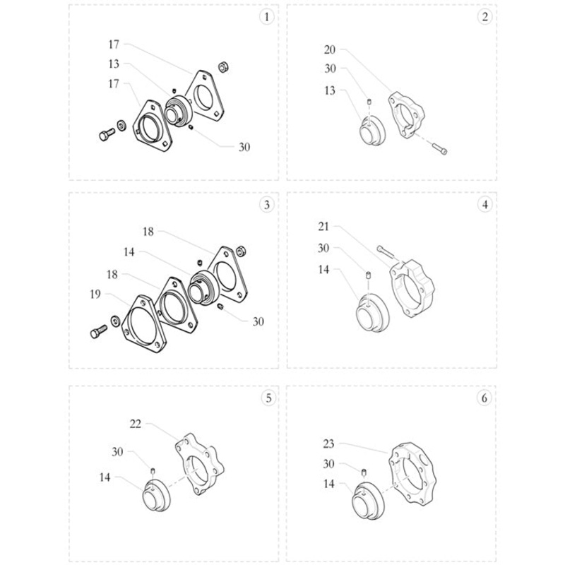14. 40.0604.00 Birel 30mm Axle Bearing
