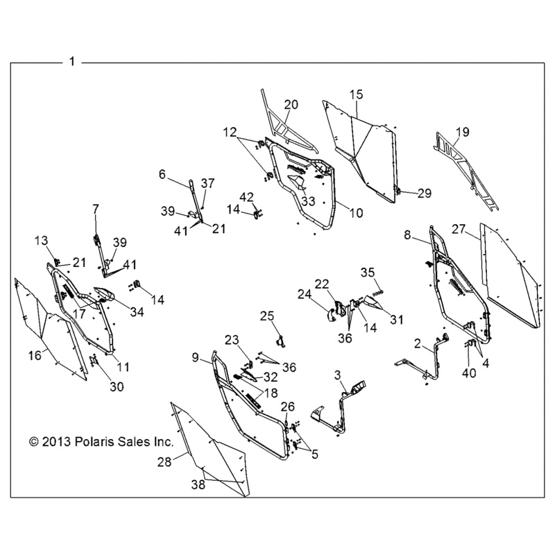 Weld-Hinge Bracket,Rr,Rh,Rz4 by Polaris