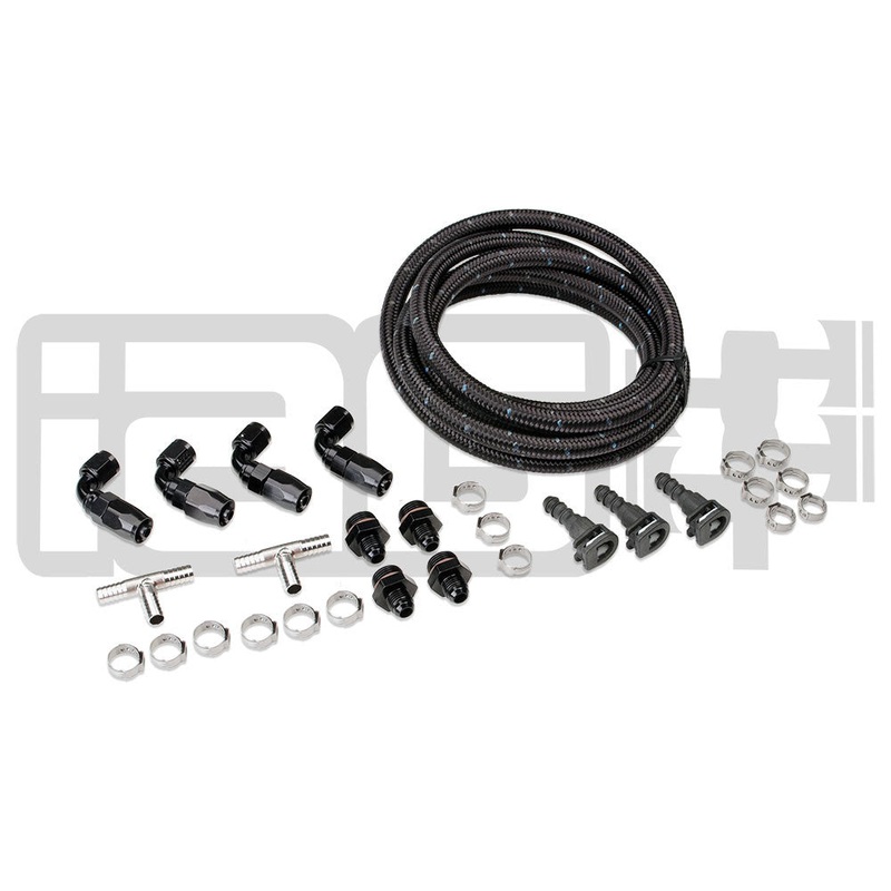 IAG Braided Fuel Line & Fitting Kit For IAG Top Feed Fuel Rails & OEM FPR – 2002-2014 WRX / 2004-2021 STI