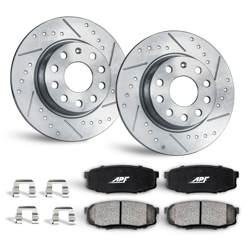 APF Front Brake Kit Rotors and Pads for Audi Q3 2015-2018