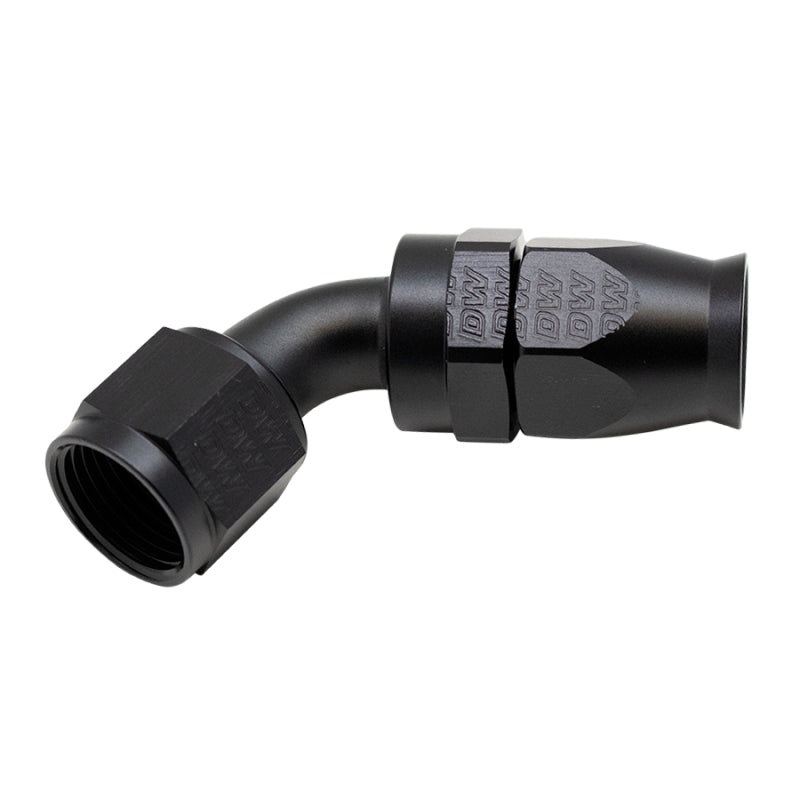 DeatschWerks 10AN Female Flare Swivel 60-Degree Hose End PTFE – Anodized Matte Black