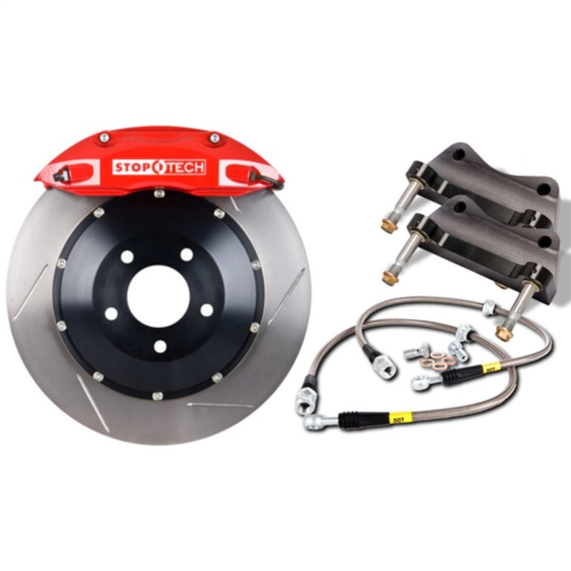 StopTech 08-10 Porsche Cayman S BBK Front ST-60 Red Calipers 355×32 Slotted Rotors