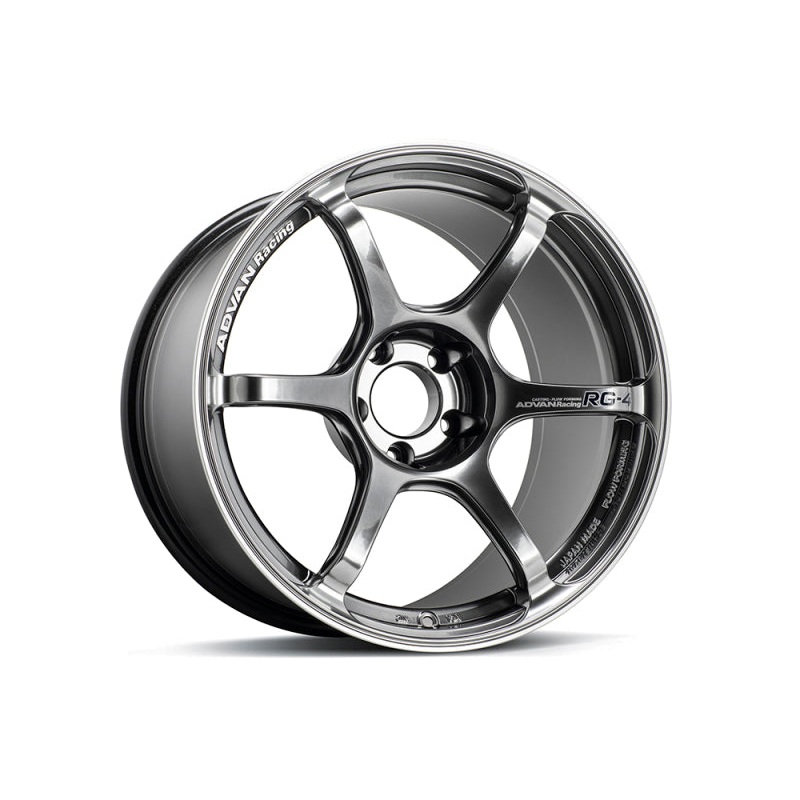 Advan RG-4 18×8.5 +44 5-100 Racing Hyper Black & Ring Wheel
