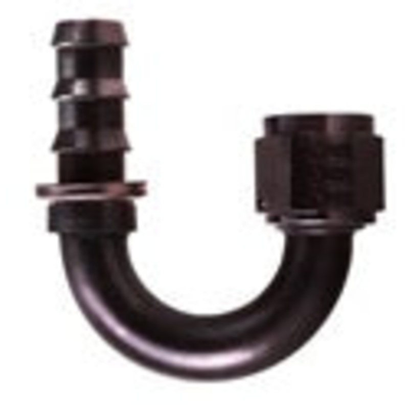 Socketless Fitting; -08AN Hose; 180 deg.