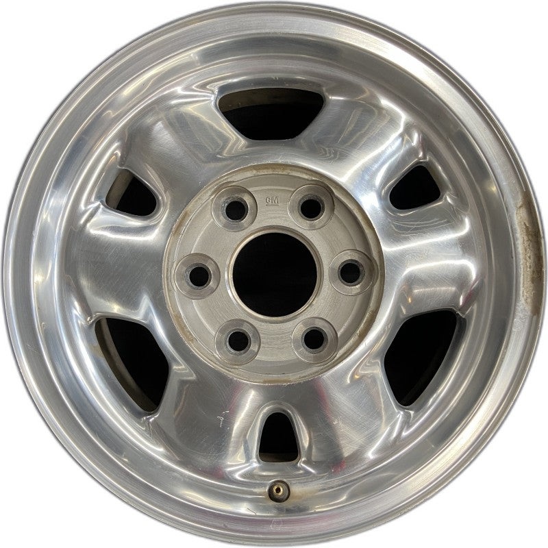 16″ SIERRA 1500 PICKUP 99 16×7″ aluminum 6 spoke rounded spokes polished opt QC3 Original OEM Wheel Rim