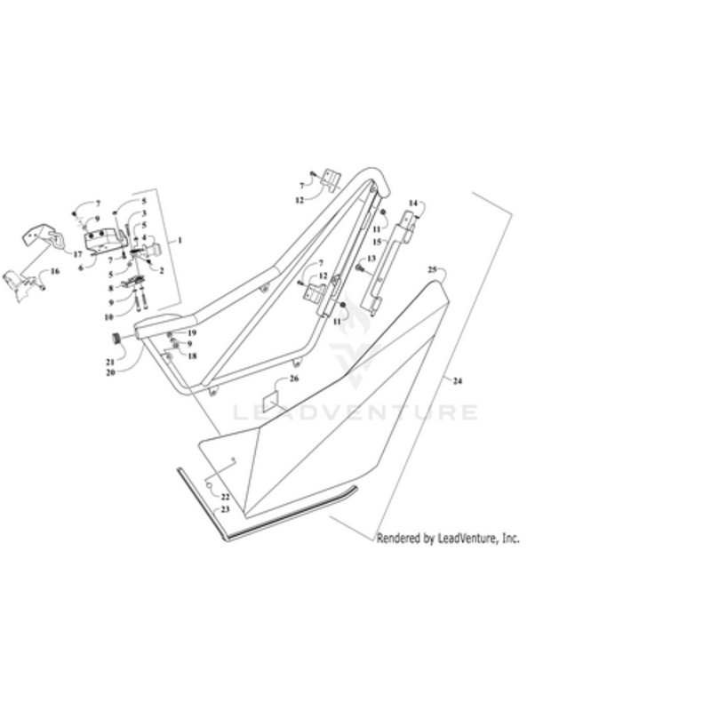 Door Latch Bracket-Right by Arctic Cat