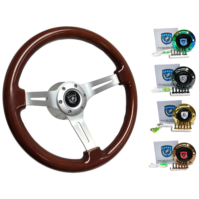1985-88 BMW M5 Steering Wheel Kit | Mahogany Wood | ST3027S