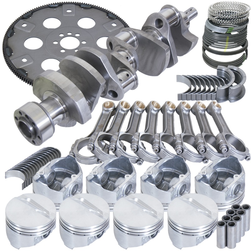 Eagle Chevy 350 1Pc 3.750in Crank 5.700in I-Beam Rods 4.040in Pistons 168 Tooth FP Balanced Assembly