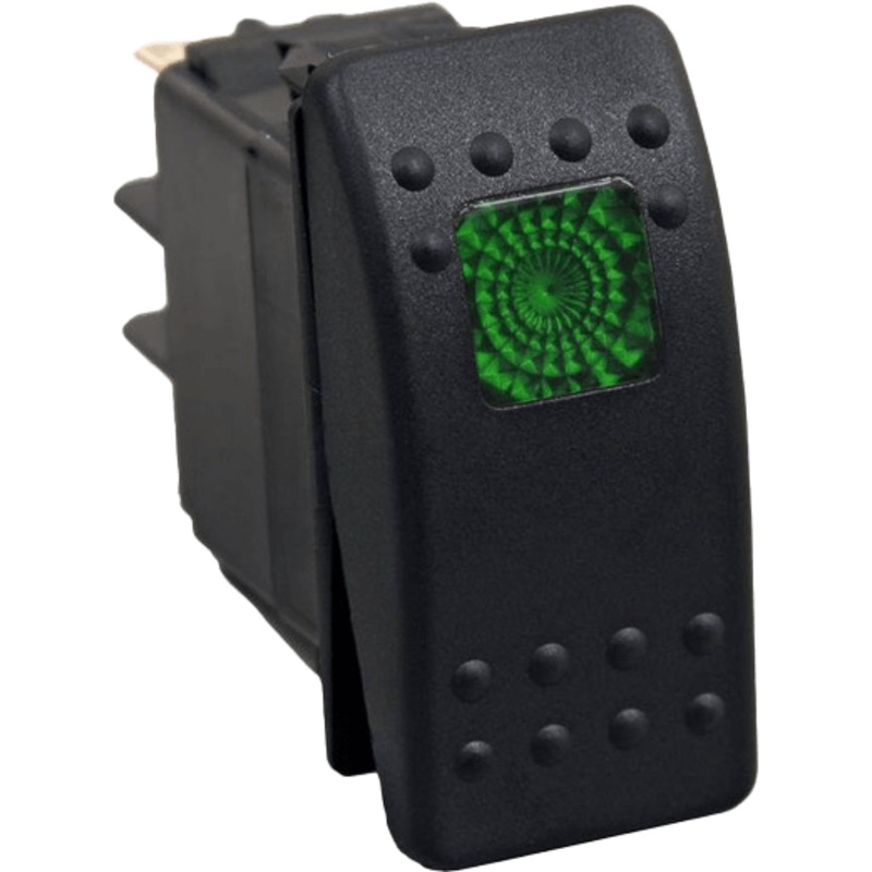 Lighted Rocker Switch Green by Open Trail
