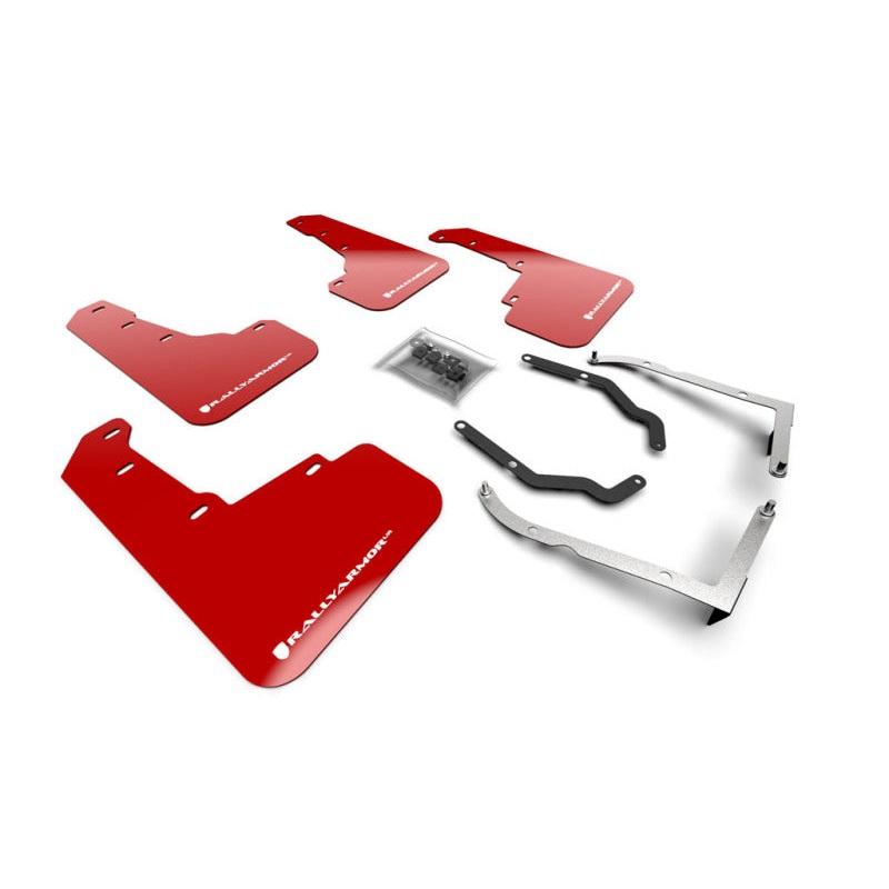 Rally Armor Black UR Mud Flap w/ Blue Logo Front Only Subaru Crosstrek 2018+ | MF46-FTLT-BLK/BL