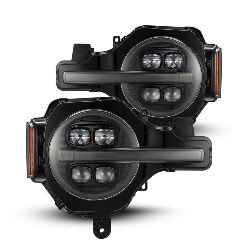 AlphaRex 21-24 Ford Bronco NOVA LED Proj Headlights Alpha-Black w/Activ Light/Seq Signal/DRL