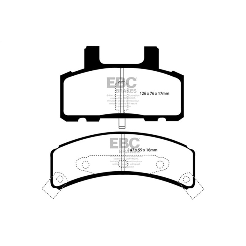 EBC 99-01 Cadillac Escalade 5.7 Greenstuff Front Brake Pads