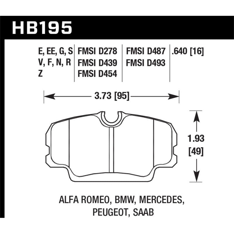 Hawk 84-4/91 BMW 325 (E30) Blue 9012  Race Front Brake Pads