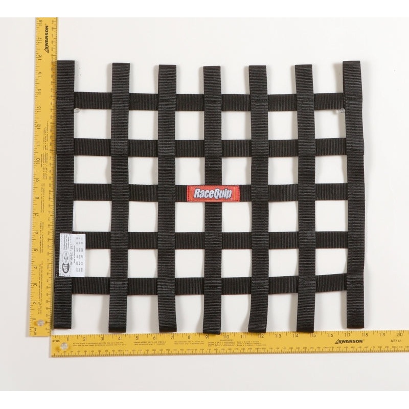 RaceQuip Black 15 X 18 SFI Ribbon Net