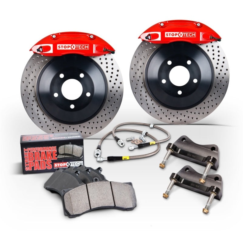 StopTech 07-13 / 15-17 GMC Yukon w/ Red ST-60 Calipers 380x32mm Slotted Rotors Rear Big Brake Kit