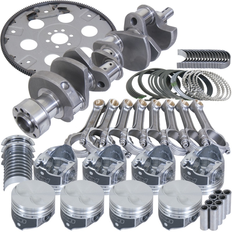 Eagle Chevy 305 1Pc 3.480in Crank 5.700in I-Beam Rods 3.766in Pistons 168 Tooth FP Balanced Assembly