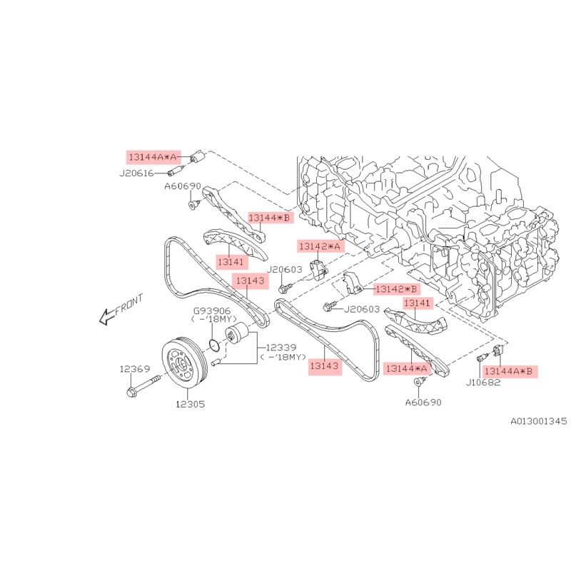 Genuine Subaru OEM Timing Chain Kit – 2015-2021 WRX / 2014-2018 FXT