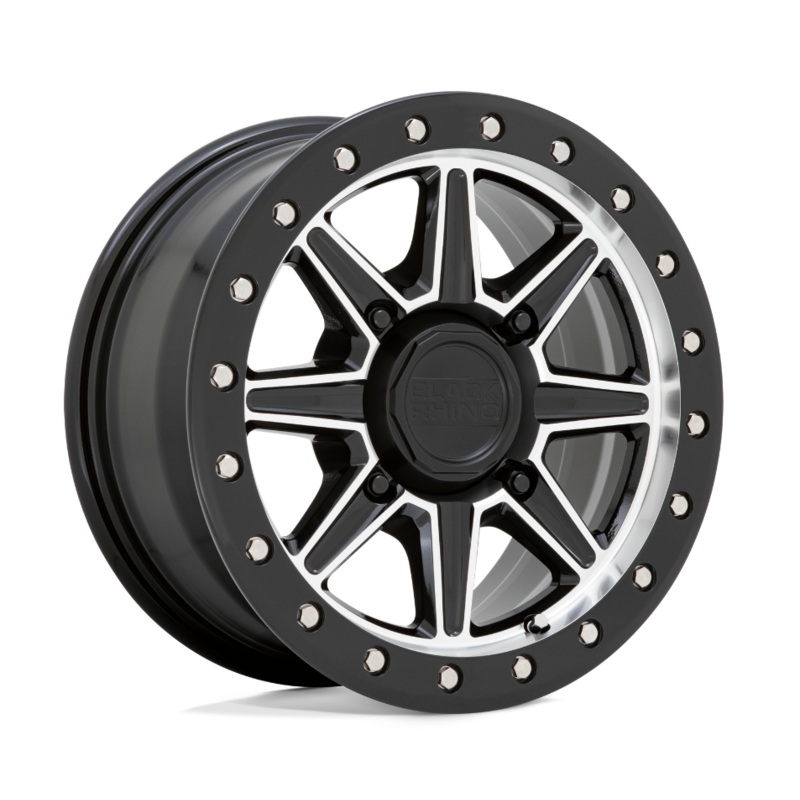 15×7.0 Black Rhino Webb UTV Gloss Black w/ Machined Face