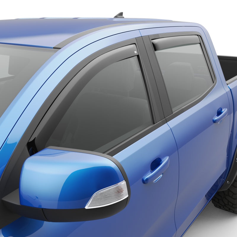 EGR 19+ Ford Ranger Crew Cab In-Channel Window Visors – Dark Smoke – Set of 4 (573551)