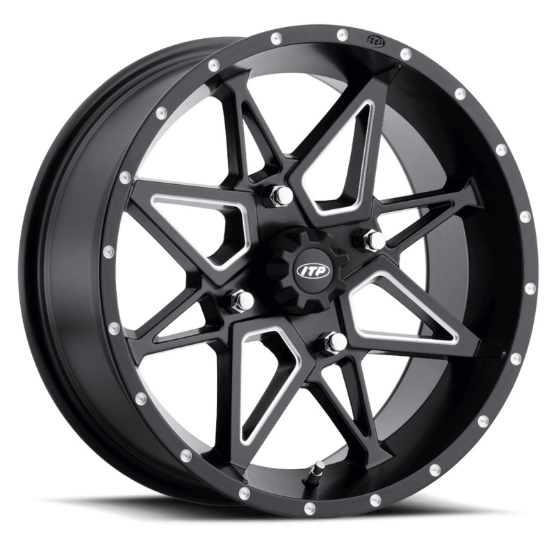 Tornado 14×7 Matte Black w/Milled Wheel by ITP
