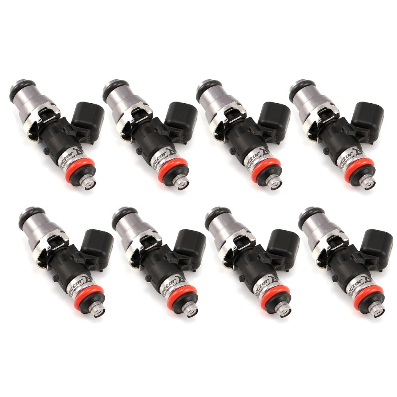 Injector Dynamics 1340cc Injectors-48mm Length – 14mm Grey Top – 15mm (Orange) Low O-Ring (Set of 8)