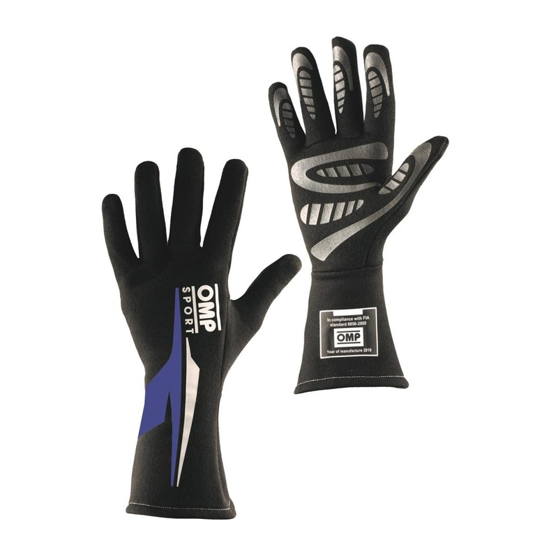 OMP OS60 Gloves (FIA/SFI) –  Black/Blue | Size XLarge