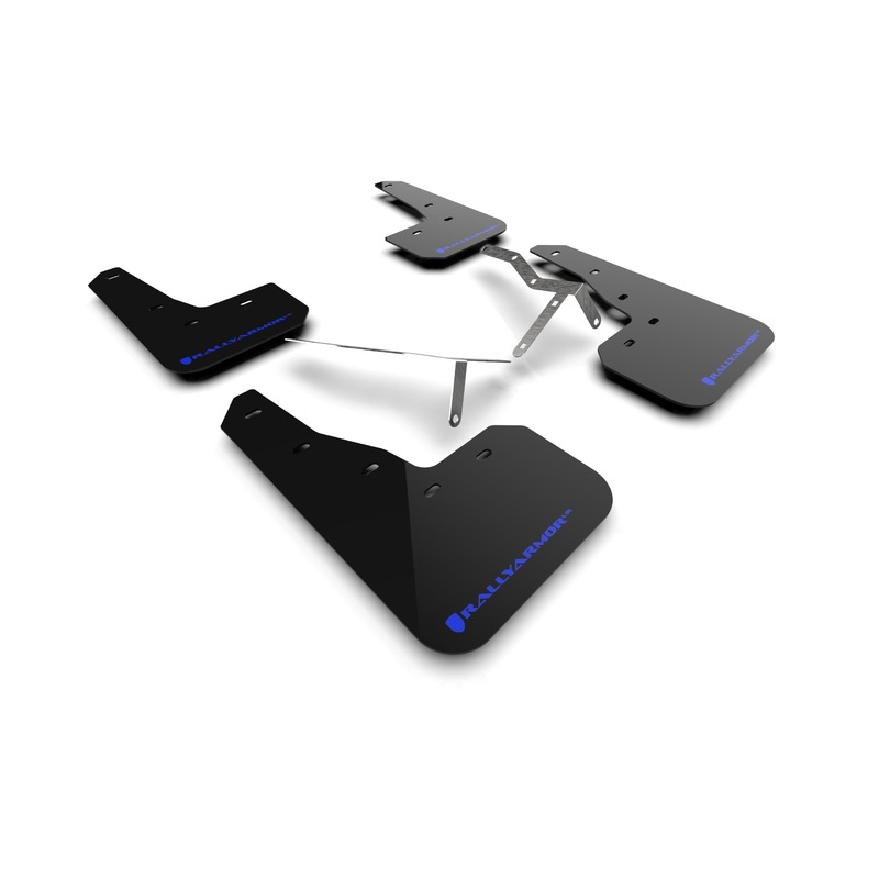 Rally Armor 22-23 Civic | Incl. Si/Sport/Touring UR Black Mud Flap w/ Blue Logo | MF90-UR-BLK/BL