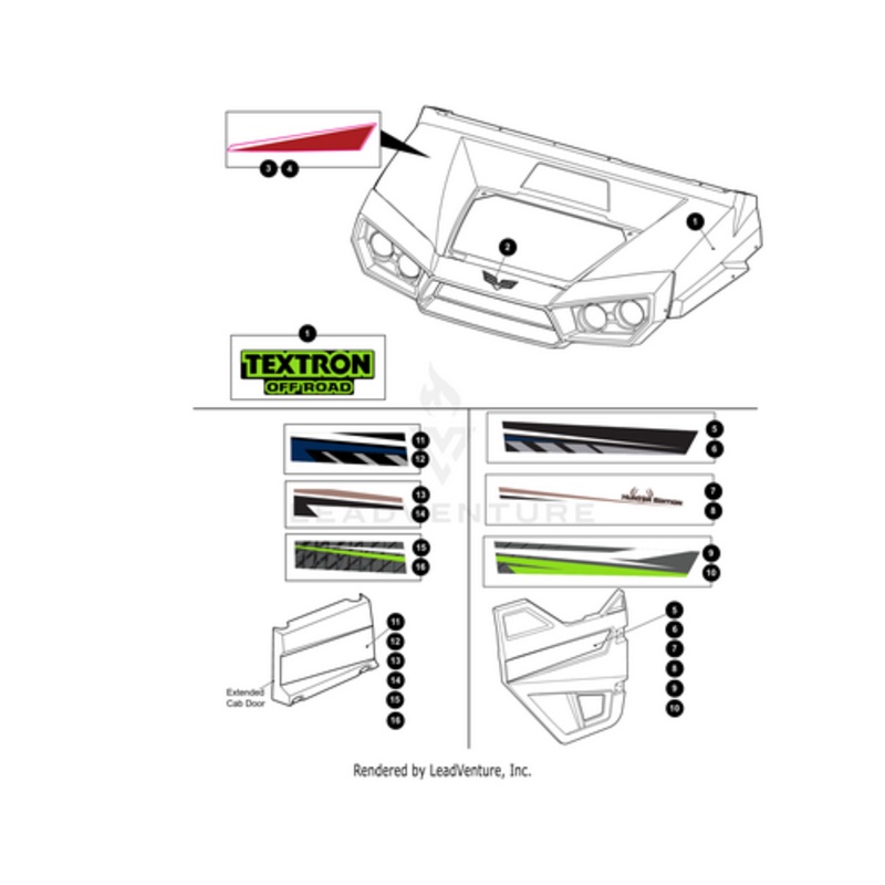 Door Decal Right (For Stampede X) by Arctic Cat