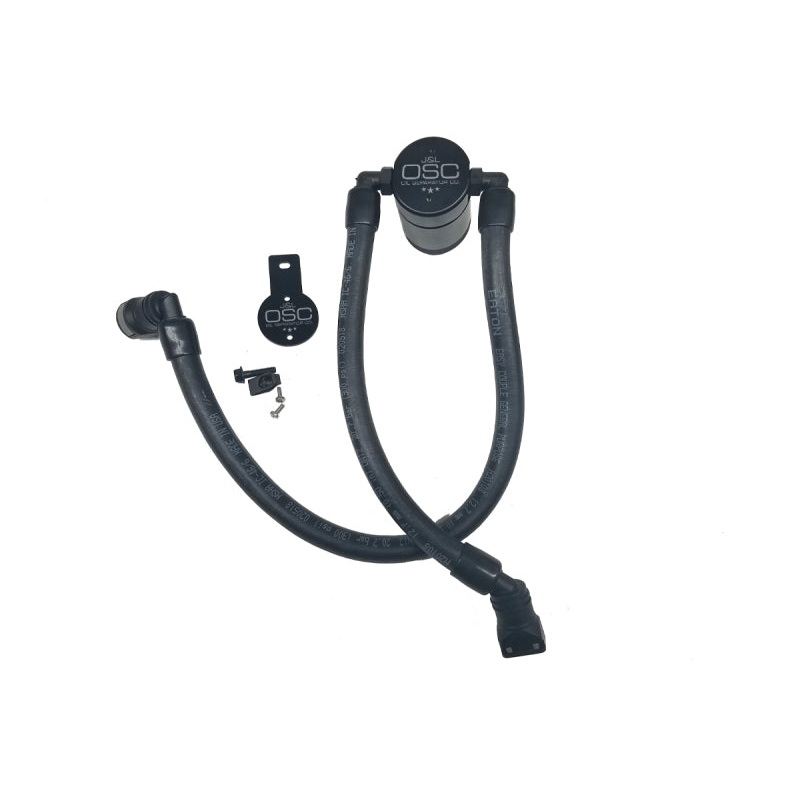 J&L 10-18 Ford Taurus Sho EcoBoost V6 Passenger Side Oil Separator 3.0 – Black Anodized