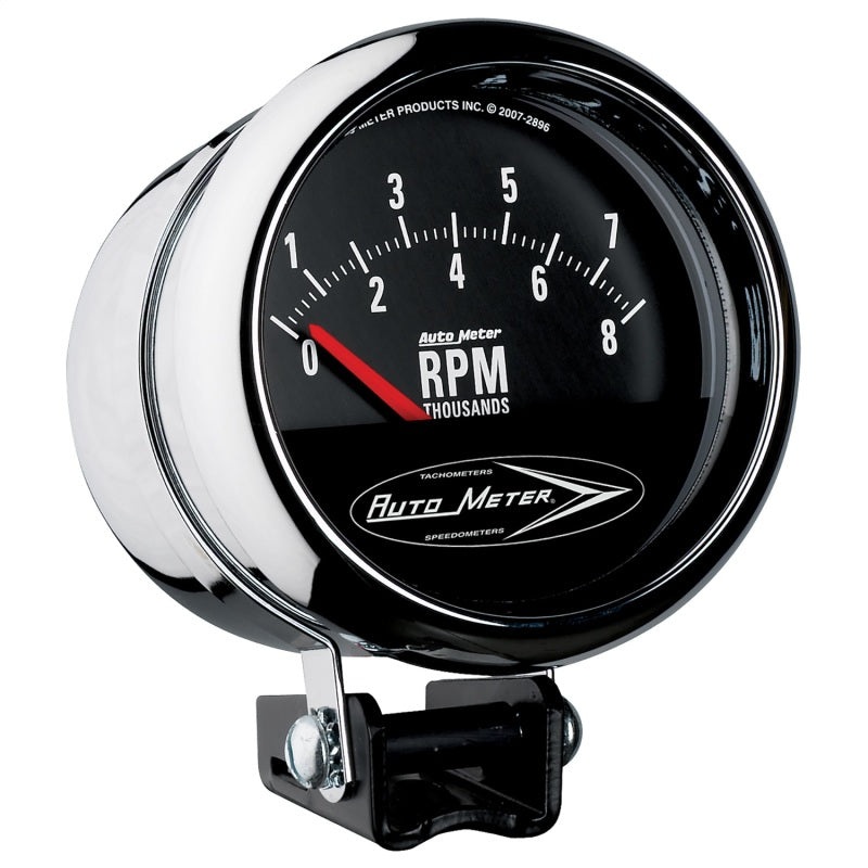 Autometer Traditional Chrome 3-3/4in 8k w/ Retro Short Sweep Tachometer Universal | 2897