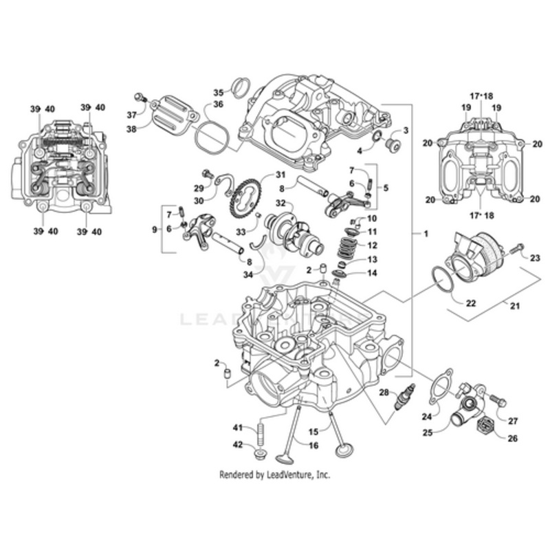 Head Assembly Cylinder (Inc. 2-17) by Arctic Cat