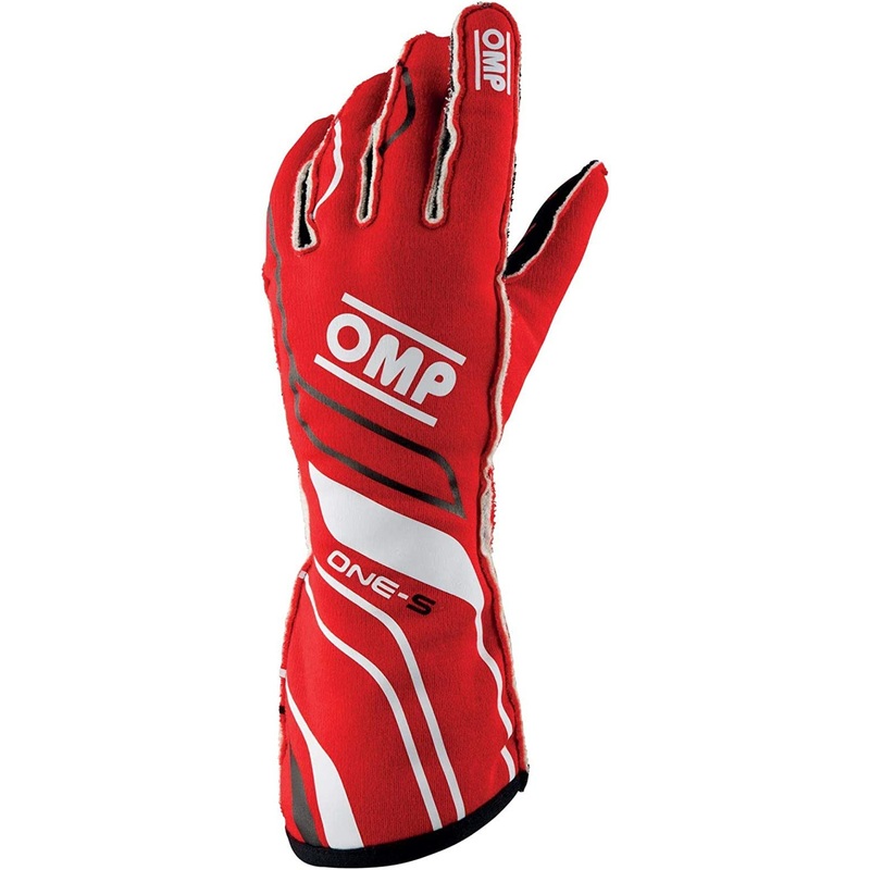 OMP One-S Gloves (FIA 8556-2018) – Red | Size Large