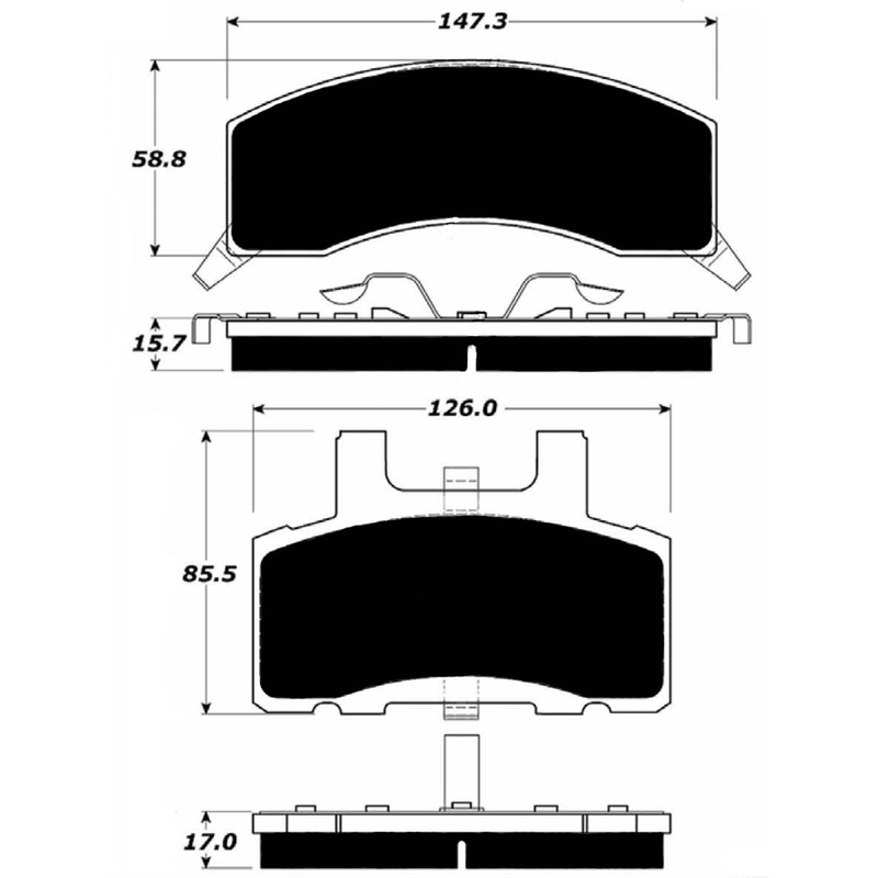 Porterfield Brake Pads for 1992 GMC SUBURBAN 2500 4WD 13 x 2 1/2″ Rear Shoe