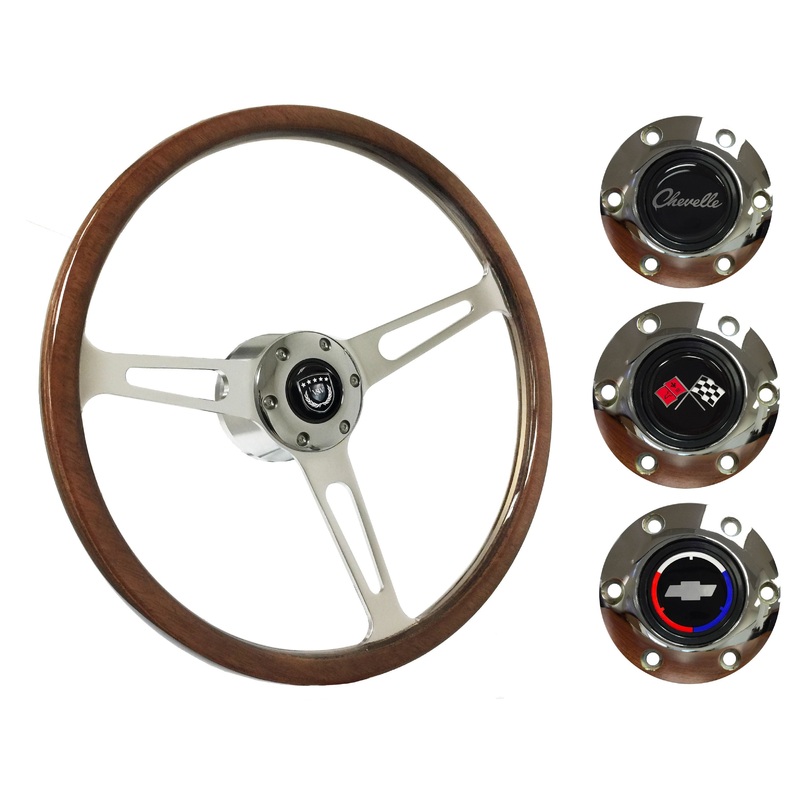 1967-68 Chevelle Steering Wheel Kit | Deluxe Walnut Wood | ST3554