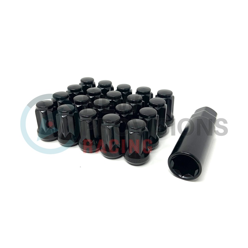 Circuit Performance Star Spine Drive Lug Nuts Black 12×1.25 – Universal