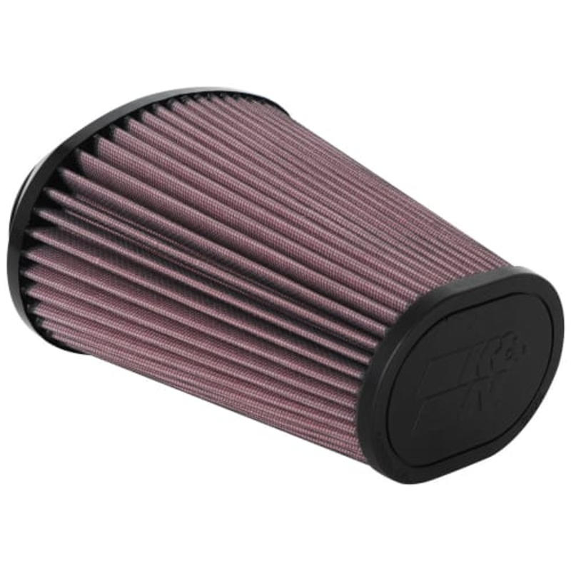 K&N 2.844×4.813in Flange ID x 6.5×4.75in B OD x 4.5×3.25in T OD x 7.5in Universal Clamp-On Air Filter (RU-5063)