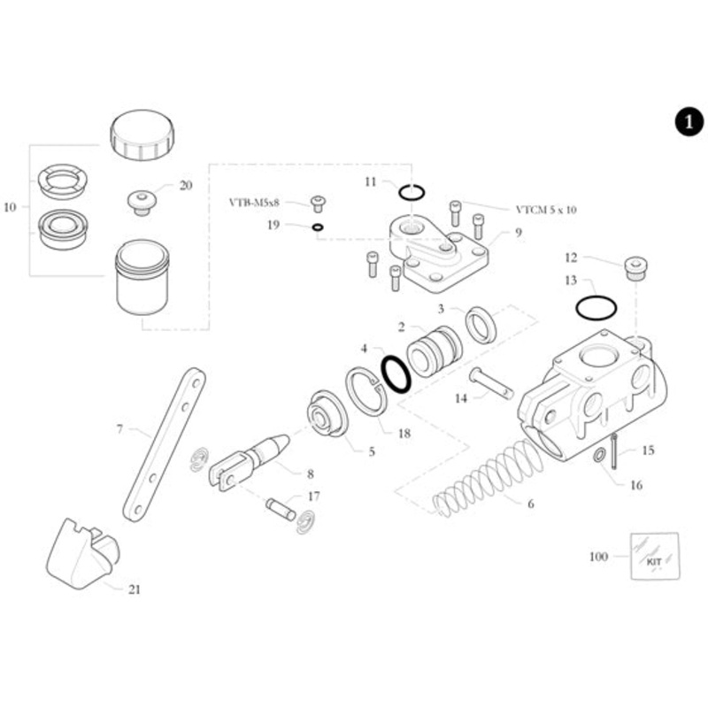 19. 40.3483.00 Birel Caliper Bleed Screw Washer M5x1