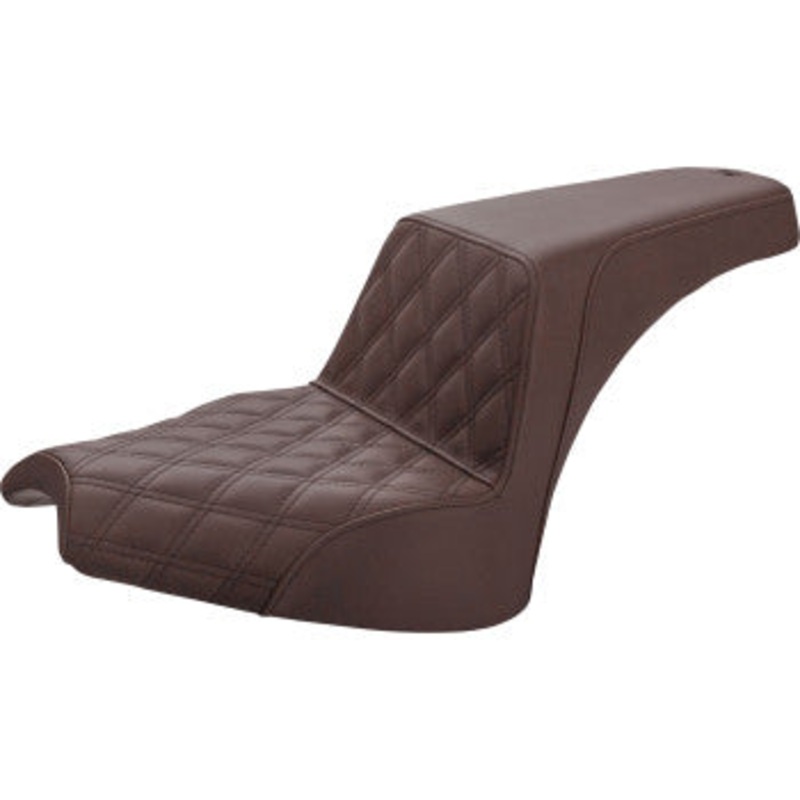 Step-Up Seat – Front Lattice Stitch / Rear Smooth – Brown by Saddlemen