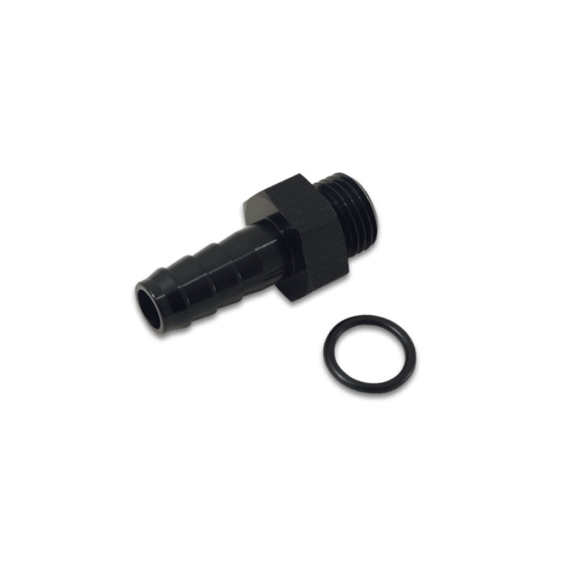 Vibrant Aluminum Male -6AN ORB to 5/16in Barb w/O-Ring – Anodized Black