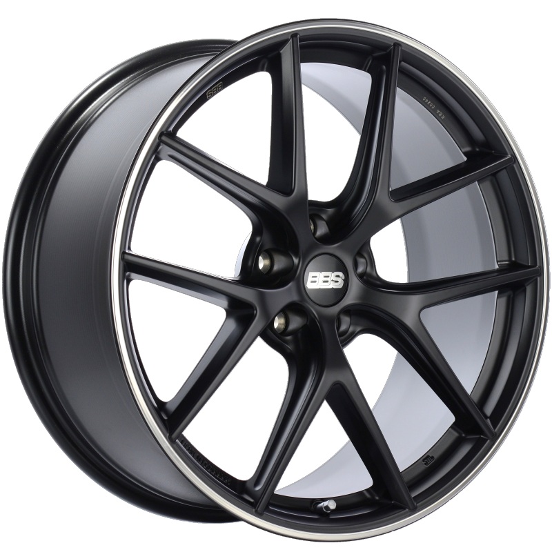 BBS CI-R 20×10 5×112 ET45 Satin Black Polished Rim Protector Wheel -82mm PFS/Clip Required