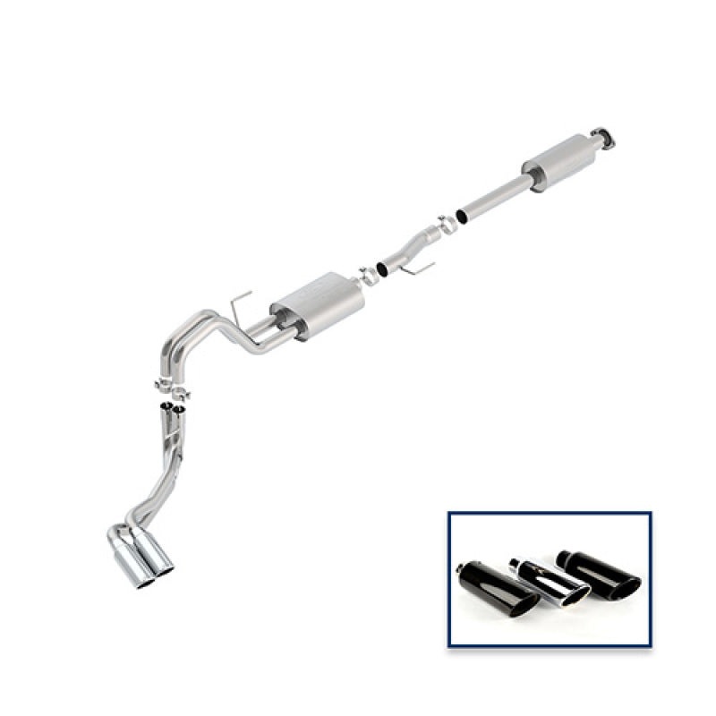 Ford Racing 15-18 F-150 5.0L Cat-Back Touring Exhaust System – Side Exit Chrome Tips