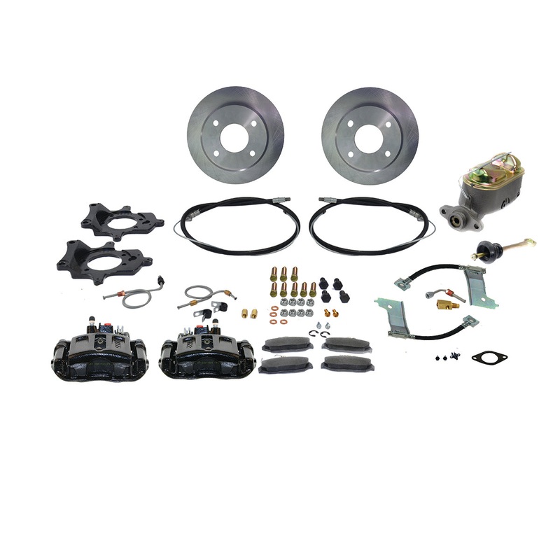New Direct Fit Rear Drum to Disc Brake Conversion Kit W/Rotors (4 Lug). A112-93BK
